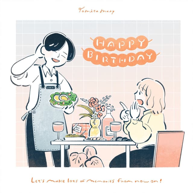 キユーピー「#食卓にサラダがあると」キャンペーンイラスト