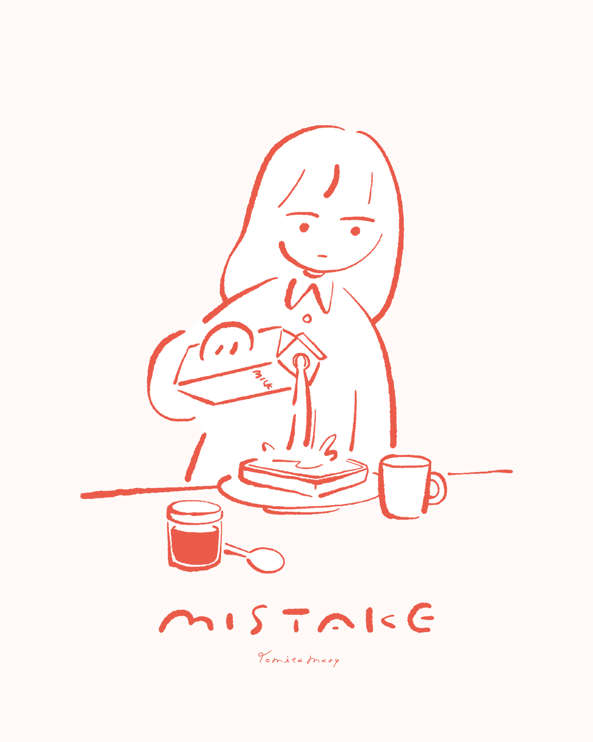 LINE着せ替え「mistake(milk)」を公開しました