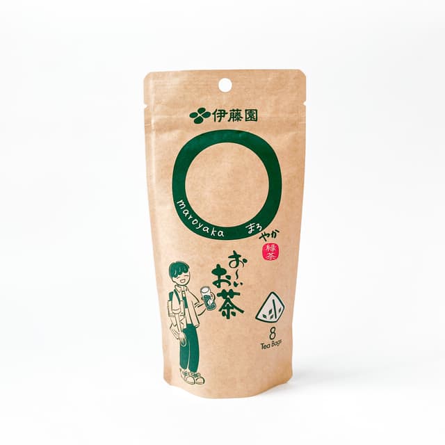 伊藤園「お～いお茶 〇やか（まろやか）」パッケージイラスト
